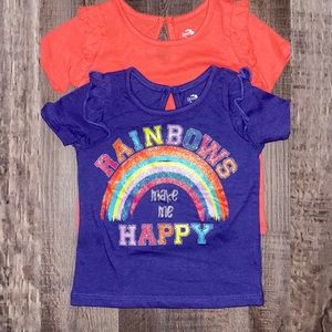 New Baby & Toddler Girls 12 Month 2-pc “Rainbows Make Me Happy” Tee Shirt Set
